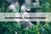 兴文到重庆汽车时刻表（兴文到重庆汽车时刻表最新）