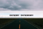 杭州汽配侵权？ 杭州汽配侵权事件？