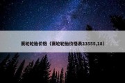 赛轮轮胎价格（赛轮轮胎价格表23555,18）