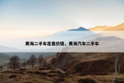 黄海二手车出售价格，黄海汽车二手车