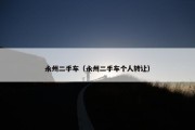永州二手车（永州二手车个人转让）