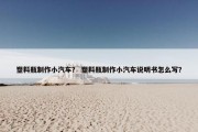 塑料瓶制作小汽车？ 塑料瓶制作小汽车说明书怎么写？