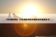 汽车保险预估（汽车保险预估车值和实际差别多少）