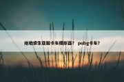 绝地求生亚服卡车模拟器？ pubg卡车？