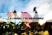 广东二手摩托车？ 广东二手摩托车视频博主？