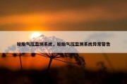 轮胎气压监测系统，轮胎气压监测系统异常警告