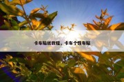 卡车贴纸教程，卡车个性车贴