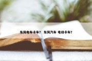 东风电车卡车？ 东风汽车 电动卡车？