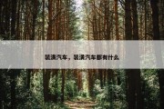 装潢汽车，装潢汽车都有什么