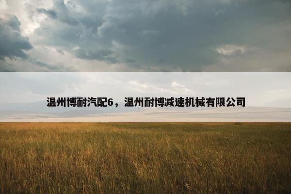 温州博耐汽配6，温州耐博减速机械有限公司