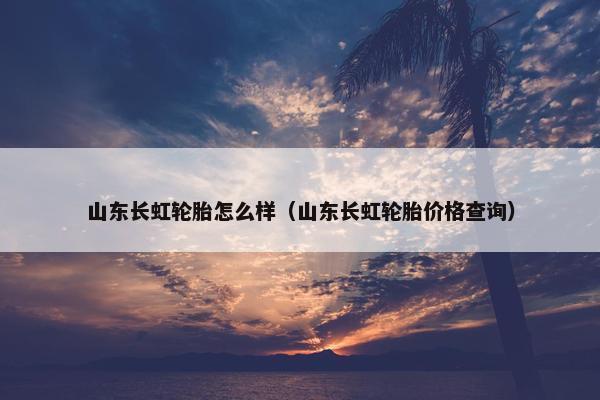 山东长虹轮胎怎么样（山东长虹轮胎价格查询）