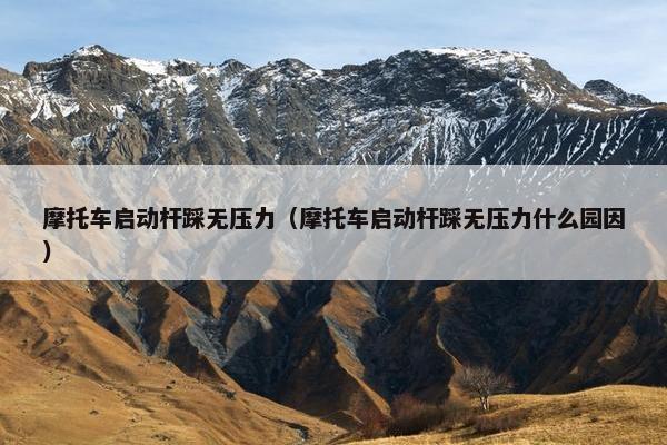 摩托车启动杆踩无压力（摩托车启动杆踩无压力什么园因）