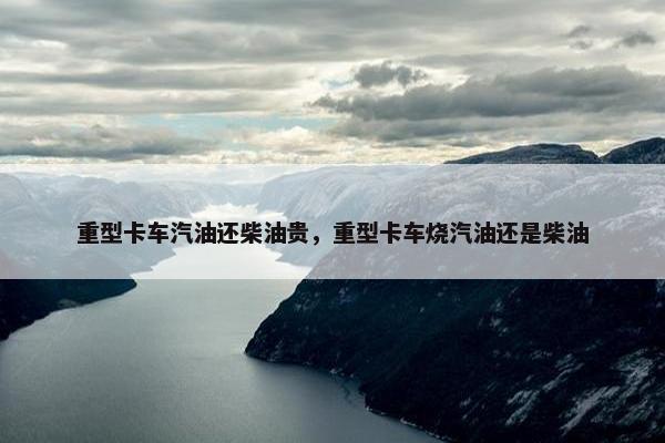 重型卡车汽油还柴油贵，重型卡车烧汽油还是柴油