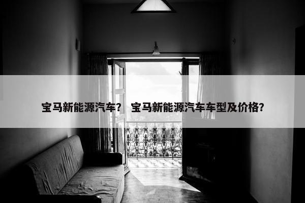 宝马新能源汽车？ 宝马新能源汽车车型及价格？