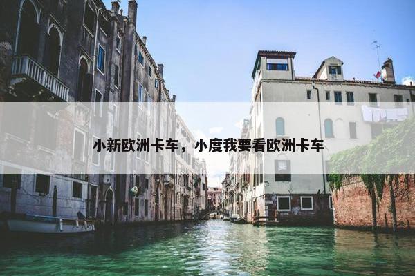 小新欧洲卡车，小度我要看欧洲卡车
