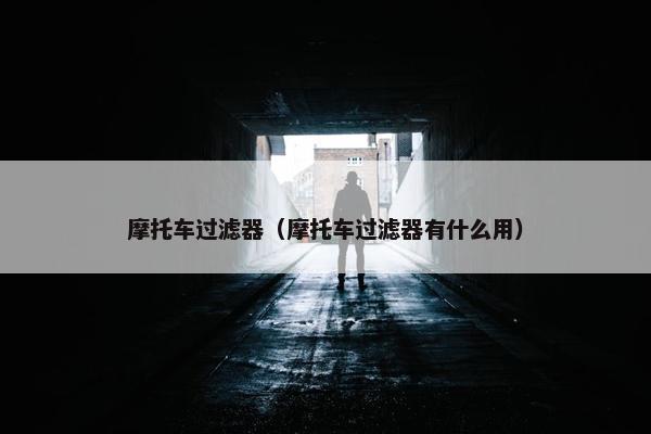 摩托车过滤器（摩托车过滤器有什么用）