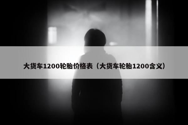 大货车1200轮胎价格表（大货车轮胎1200含义）