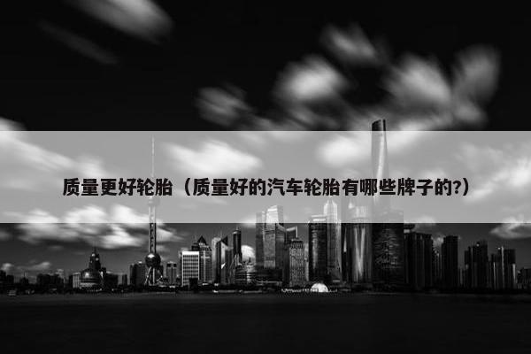 质量更好轮胎（质量好的汽车轮胎有哪些牌子的?）