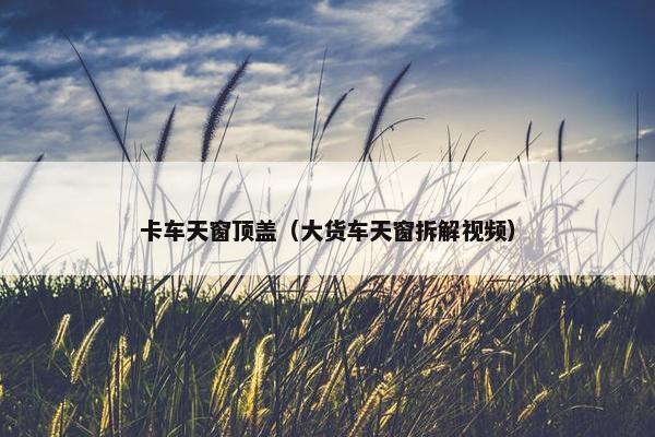卡车天窗顶盖（大货车天窗拆解视频）