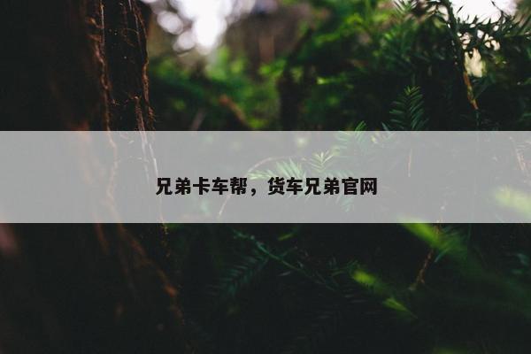 兄弟卡车帮，货车兄弟官网