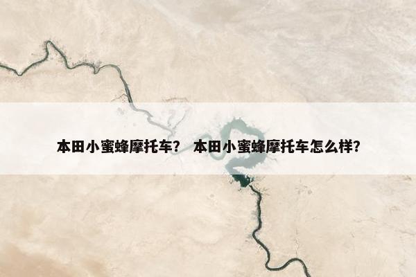 本田小蜜蜂摩托车？ 本田小蜜蜂摩托车怎么样？