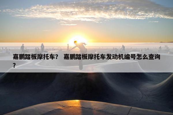 嘉鹏踏板摩托车？ 嘉鹏踏板摩托车发动机编号怎么查询？