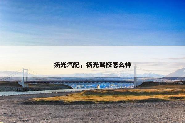 扬光汽配，扬光驾校怎么样