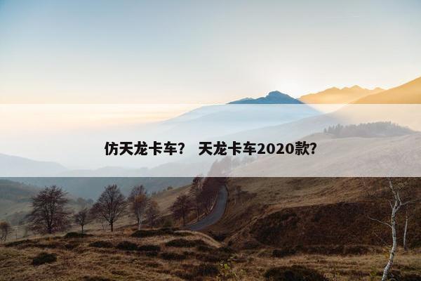 仿天龙卡车？ 天龙卡车2020款？