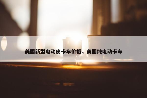 美国新型电动皮卡车价格，美国纯电动卡车