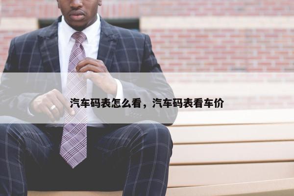 汽车码表怎么看，汽车码表看车价