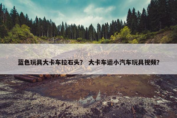 蓝色玩具大卡车拉石头？ 大卡车运小汽车玩具视频？
