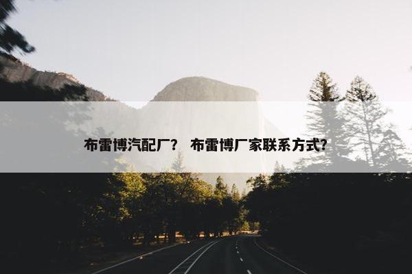 布雷博汽配厂？ 布雷博厂家联系方式？